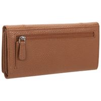 Mancini Pebble RFID Genuine Leather Tri-fold Clutch Wallet