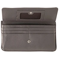 Mancini Pebble RFID Genuine Leather Bi-fold Wallet