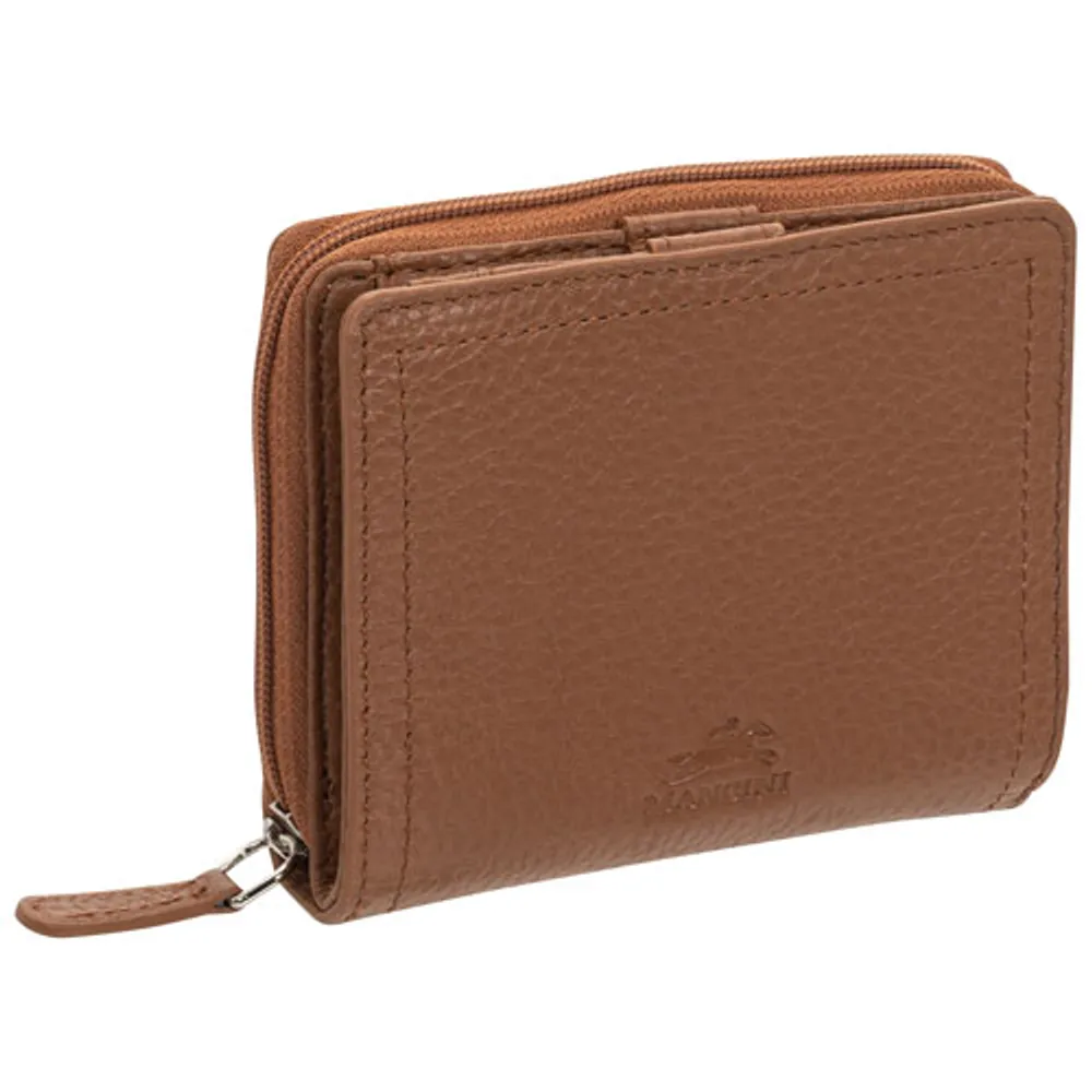 Mancini Pebble RFID Genuine Leather Bi-fold -Slot Clutch Wallet