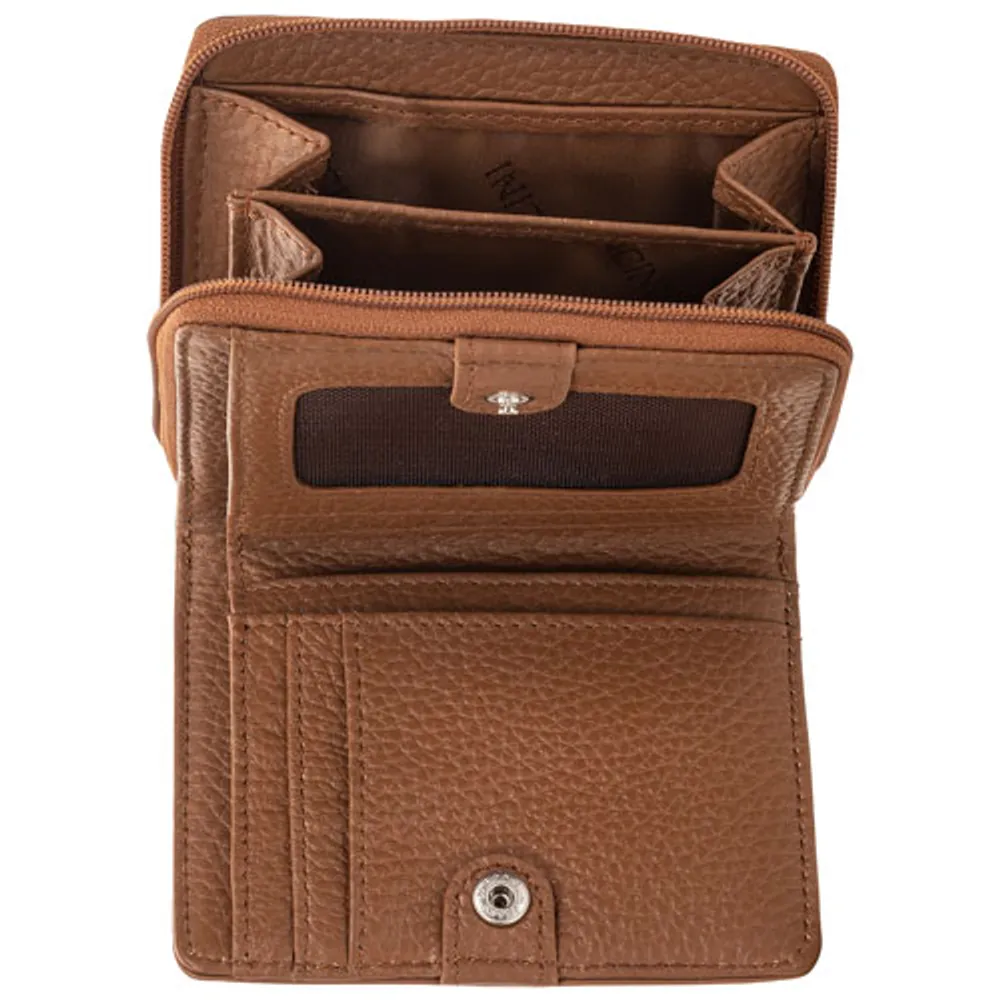 Mancini Pebble RFID Genuine Leather Bi-fold -Slot Clutch Wallet