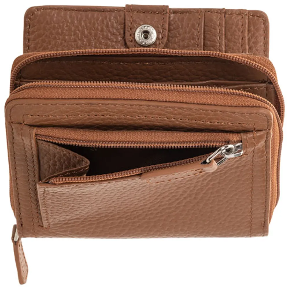 Mancini Pebble RFID Genuine Leather Bi-fold -Slot Clutch Wallet