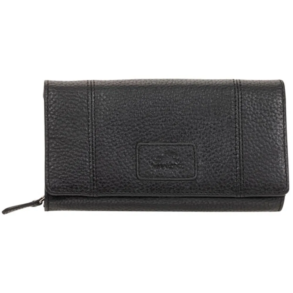 Mancini Pebble RFID Genuine Leather Bi-fold 21-Slot Clutch Wallet