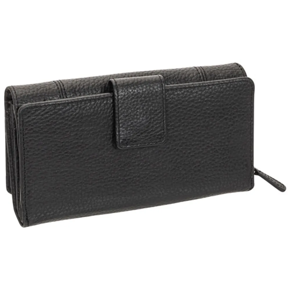 Mancini Pebble RFID Genuine Leather Bi-fold 21-Slot Clutch Wallet