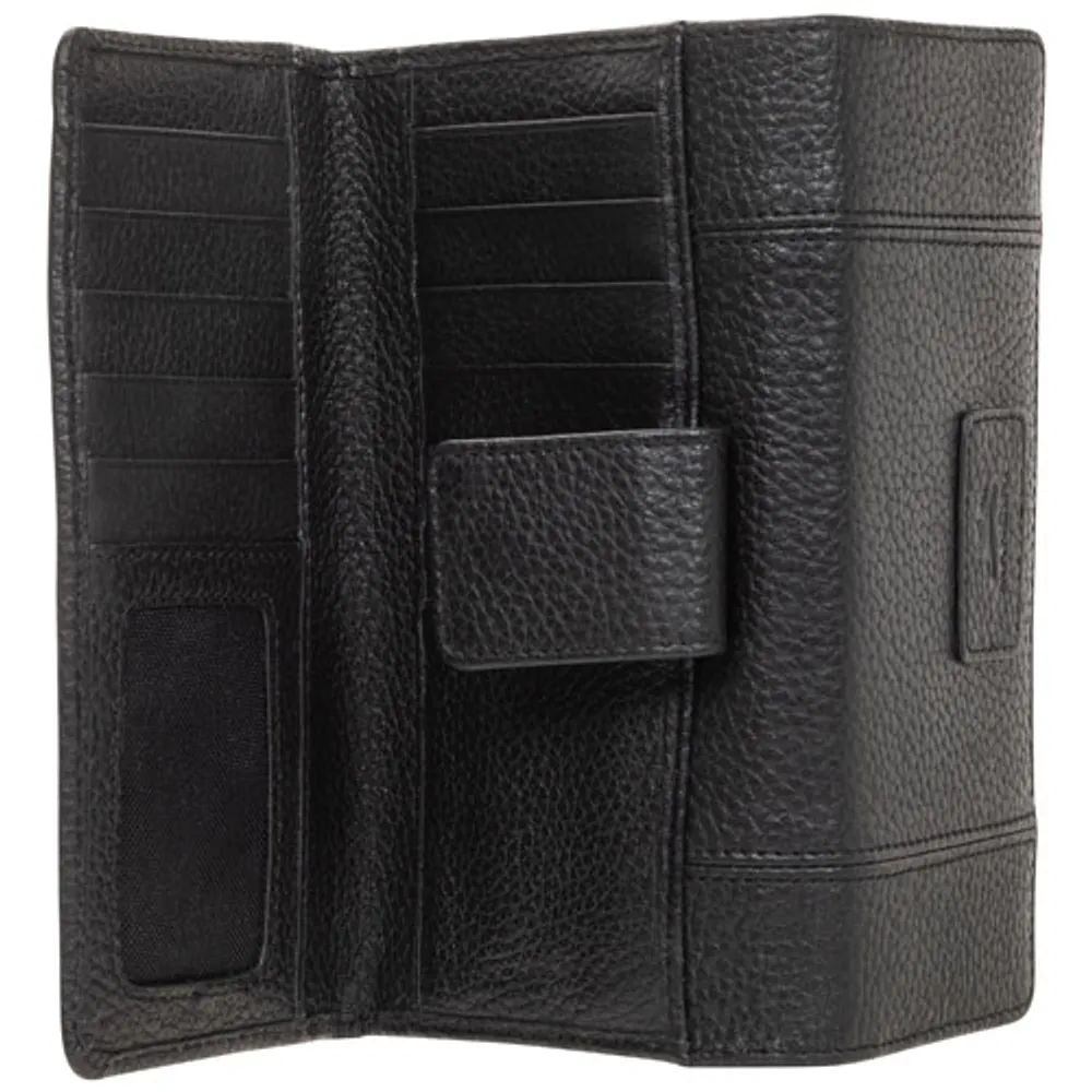 Mancini Pebble RFID Genuine Leather Bi-fold 21-Slot Clutch Wallet