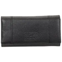 Mancini Pebble RFID Genuine Leather Tri-fold Clutch Wing Wallet