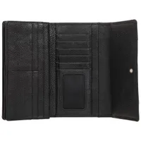 Mancini Pebble RFID Genuine Leather Tri-fold Clutch Wing Wallet