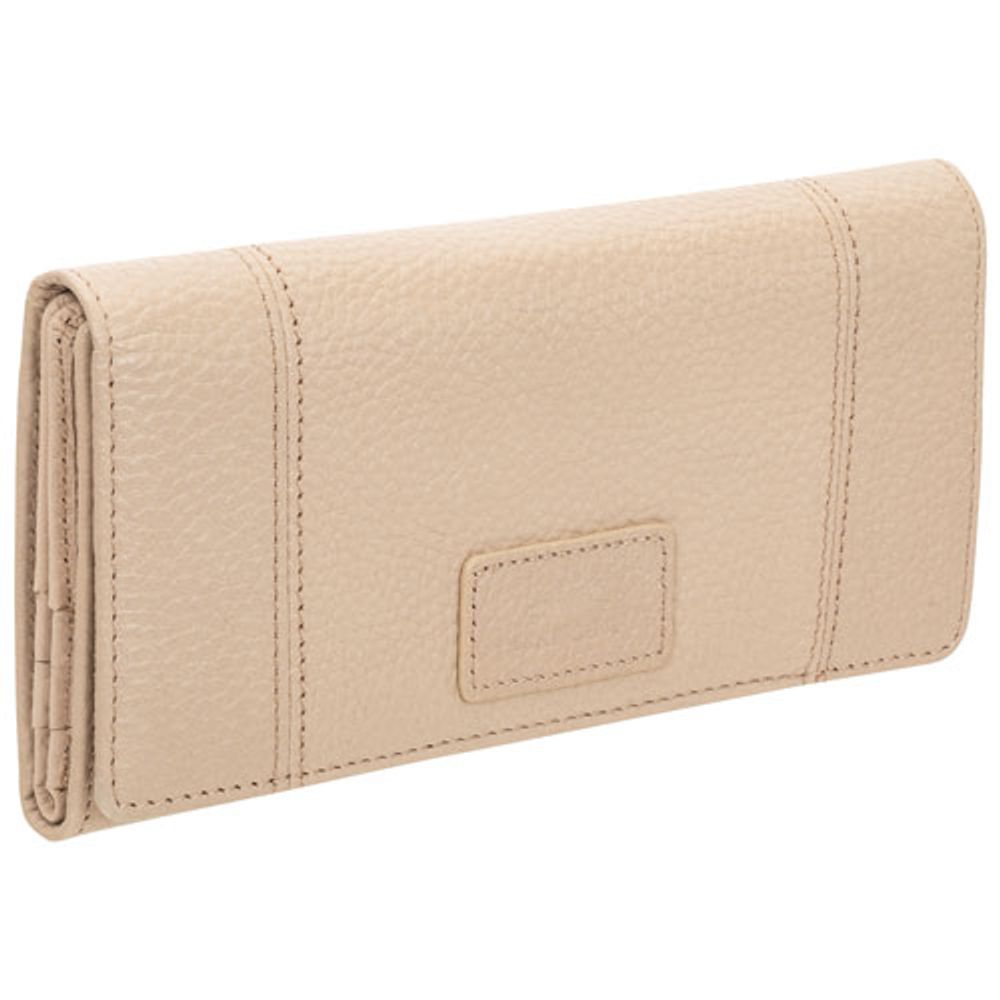Mancini Pebble RFID Genuine Leather Tri-fold Clutch Wing Wallet