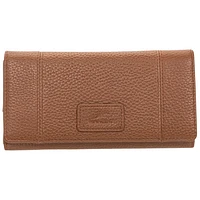 Mancini Pebble RFID Genuine Leather Tri-fold Clutch Wing Wallet