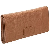 Mancini Pebble RFID Genuine Leather Tri-fold Clutch Wing Wallet