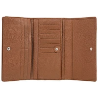 Mancini Pebble RFID Genuine Leather Tri-fold Clutch Wing Wallet