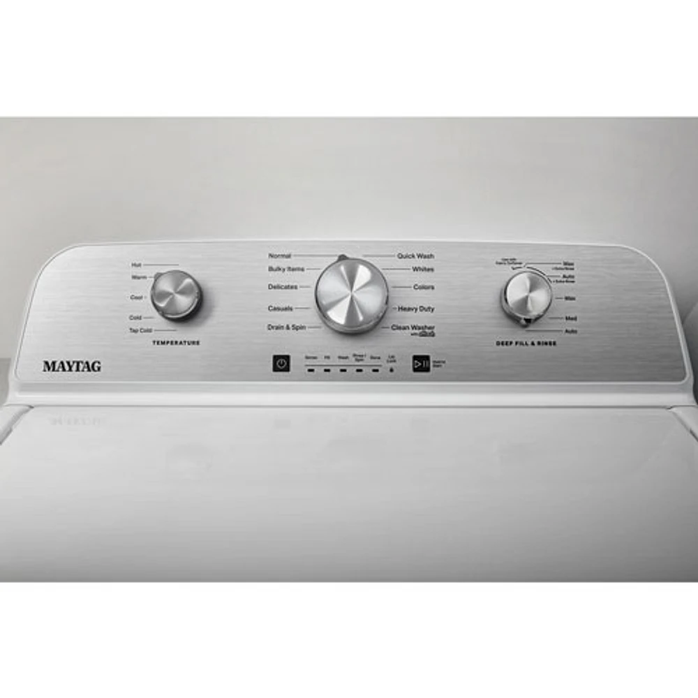 Laveuse à chargement par le haut haute efficacité de 5,2 pi³ de Maytag (MVW4505MW) - Blanc