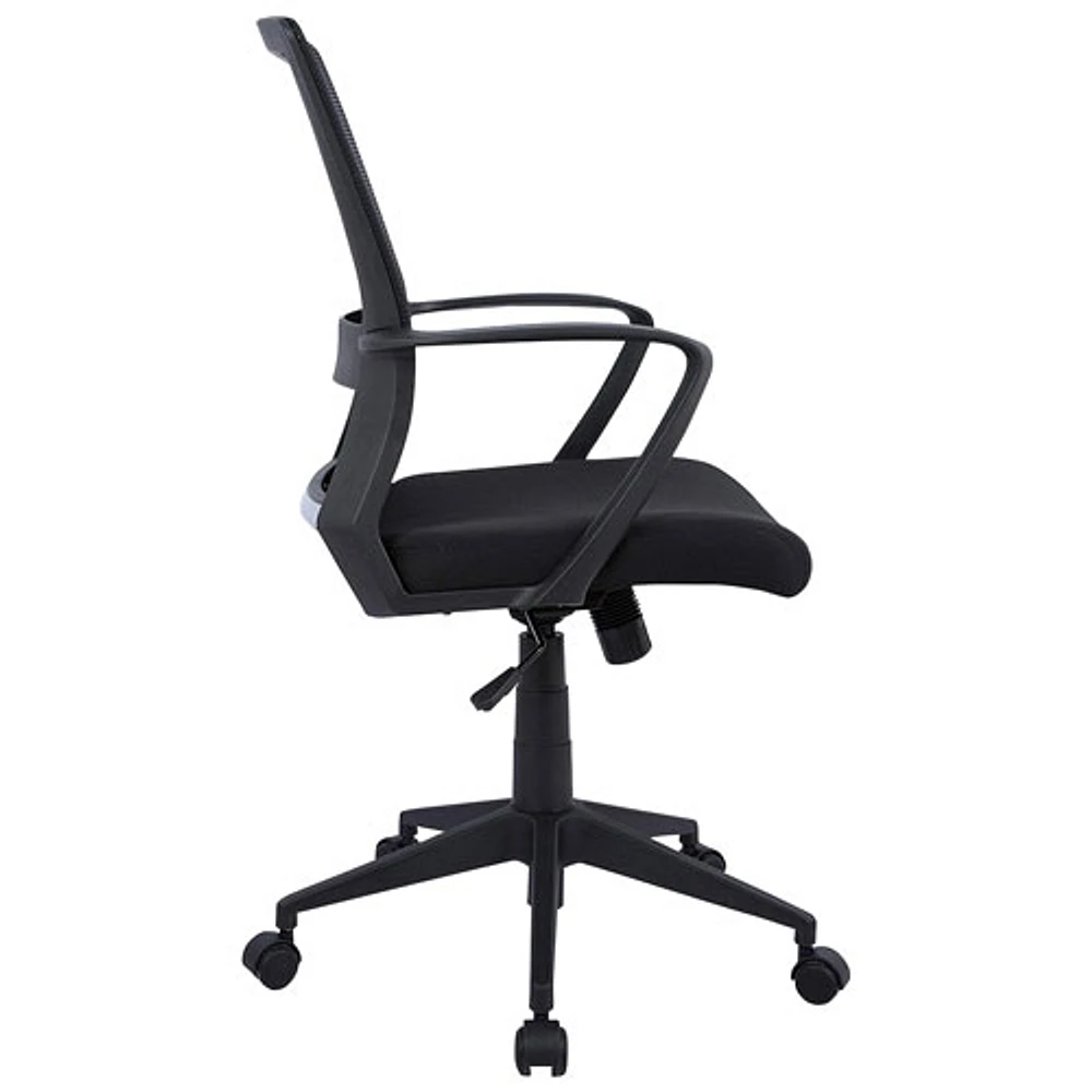 TygerClaw Mid-Back Mesh/Fabric Executive Chair - Black