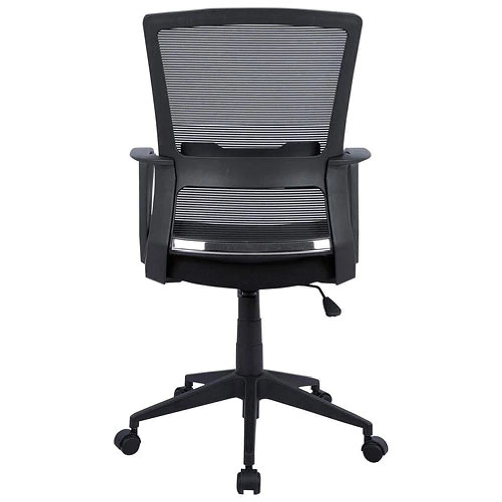 TygerClaw Mid-Back Mesh/Fabric Executive Chair - Black