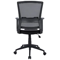 TygerClaw Mid-Back Mesh/Fabric Executive Chair - Black