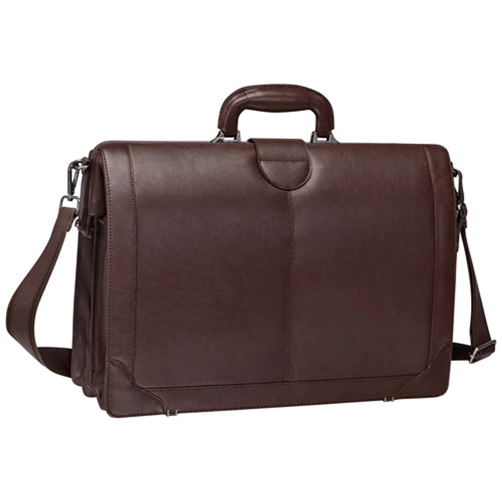 Mallette pour portable Milan de Mancini de 17,3 po - Brun