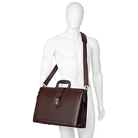 Mallette pour portable Milan de Mancini de 17,3 po - Brun