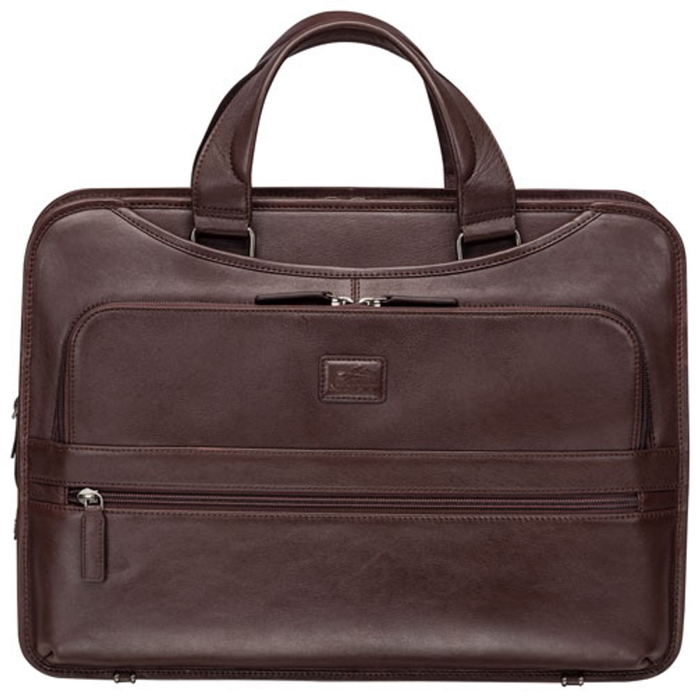 Mancini Milan 15.6" 3-Compartment Laptop Briefcase Bag