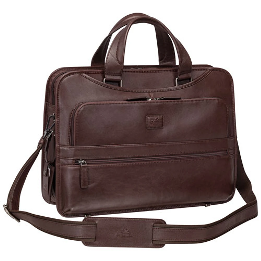 Mancini Milan 15.6" 3-Compartment Laptop Briefcase Bag