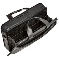 Mancini Milan 15.6" 2-Compartment Laptop Briefcase Bag - Black