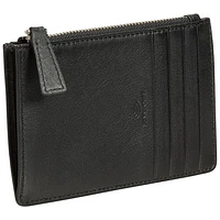 Mancini Basket Weave RFID Genuine Leather 7-Slot Credit Card Case