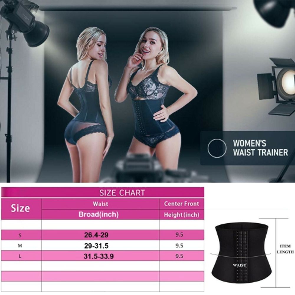 For Women Waist Trainer Corset Cincher Body Shaper with Steel Bones  Extender CA