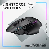 Souris de jeu optique sans fil de 25 000 ppp G502 X PLUS de Logitech - Noir