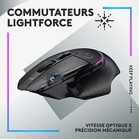 Souris de jeu optique sans fil de 25 000 ppp G502 X PLUS de Logitech - Noir