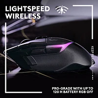Souris de jeu optique sans fil de 25 000 ppp G502 X PLUS de Logitech - Noir