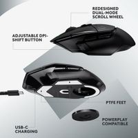 Logitech G502 X LIGHTSPEED 25000 DPI Wireless Optical Gaming Mouse - Black