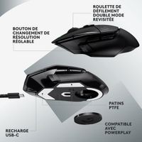 Logitech G502 X LIGHTSPEED 25000 DPI Wireless Optical Gaming Mouse - Black