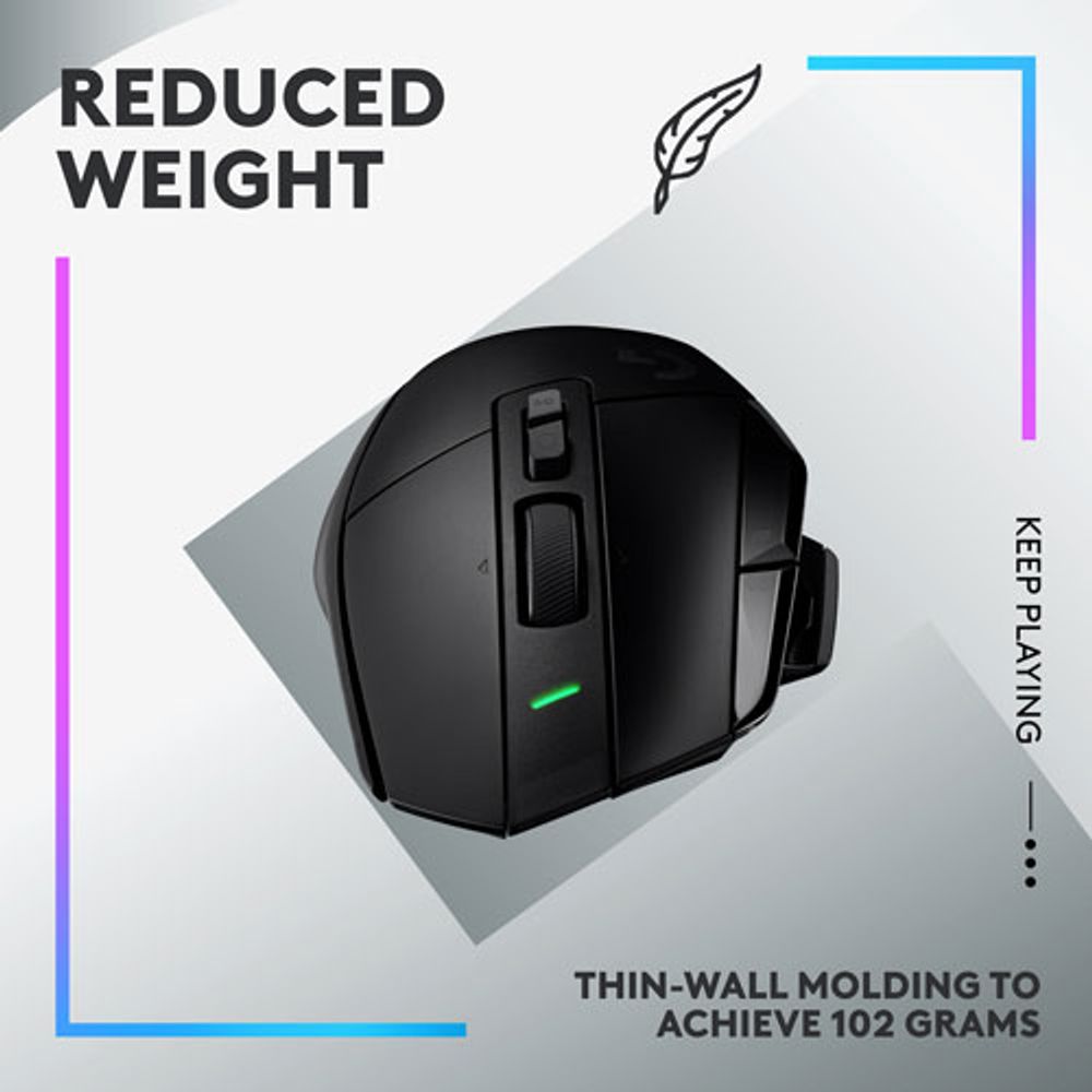Logitech G502 X LIGHTSPEED 25000 DPI Wireless Optical Gaming Mouse - Black