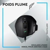 Souris de jeu optique de 25 000 ppp G502 X de Logitech - Noir