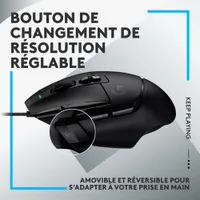 Souris de jeu optique de 25 000 ppp G502 X de Logitech - Noir