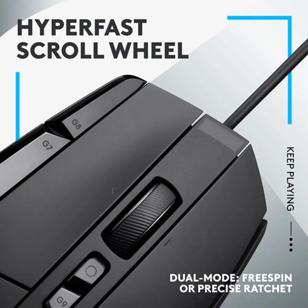 Souris de jeu optique de 25 000 ppp G502 X de Logitech - Noir