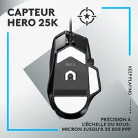 Souris de jeu optique de 25 000 ppp G502 X de Logitech - Noir