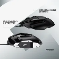Souris de jeu optique de 25 000 ppp G502 X de Logitech - Noir