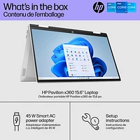 HP Pavilion x360 15" Touchscreen 2-in-1 Laptop - Natural Silver (Intel Core i7-1255U/1TB SSD/16GB RAM/Windows 11)