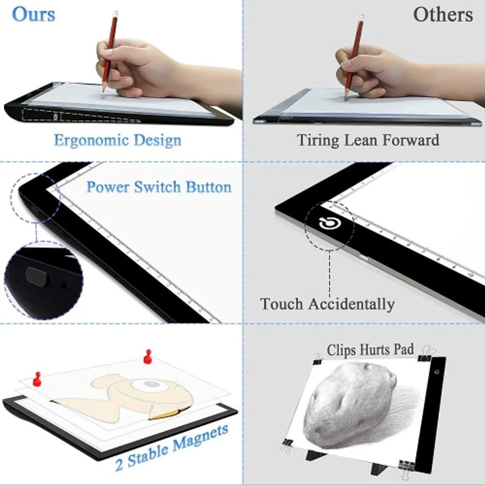 Rechargeable A4 Led Light Pad Tracer Wireless LED Light Box for