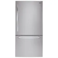 Réfrigérateur congélateur inférieur 22,1 pi³ 30 po de LG (LRDNS2200S) - Inox - BO - Endommagé