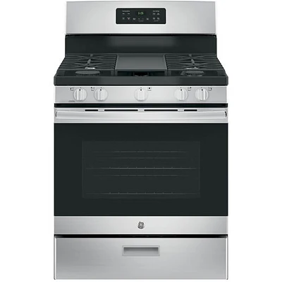 GE 30" 5.0 Cu. Ft. 5-Burner Freestanding Gas Range (JCGBS66SEKSS) -SS -Open Box -Perfect Condition