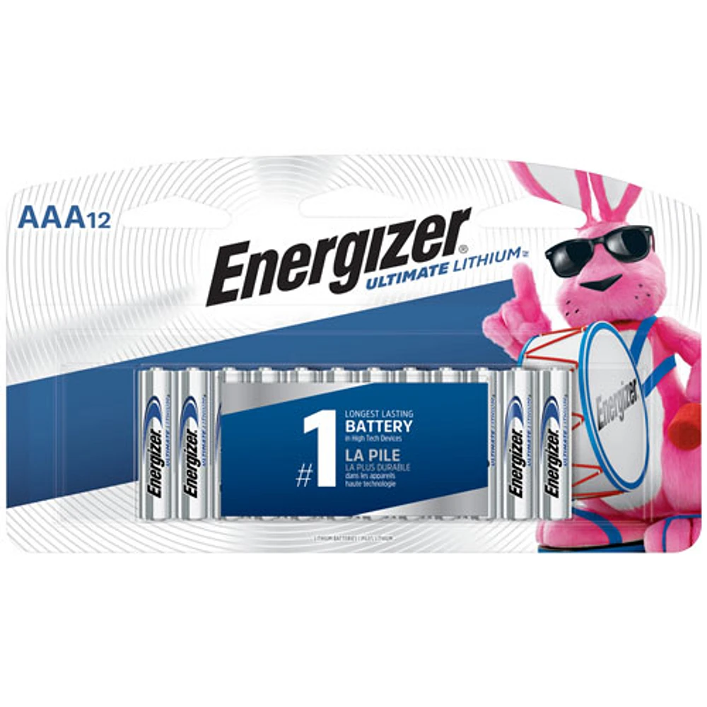 Piles AAA Ultimate au lithium d'Energizer - Paquet de 12