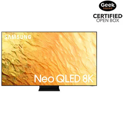 Boîte ouverte - Téléviseur intelligent Tizen QLED UHD 8K de 65 po de Samsung (QN65QN800BFXZC) - Acier inoxydable