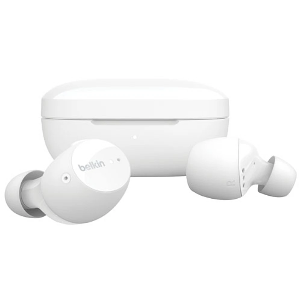 Écouteurs boutons 100 % sans fil à suppression du bruit SoundForm Immerse de Belkin - Blanc