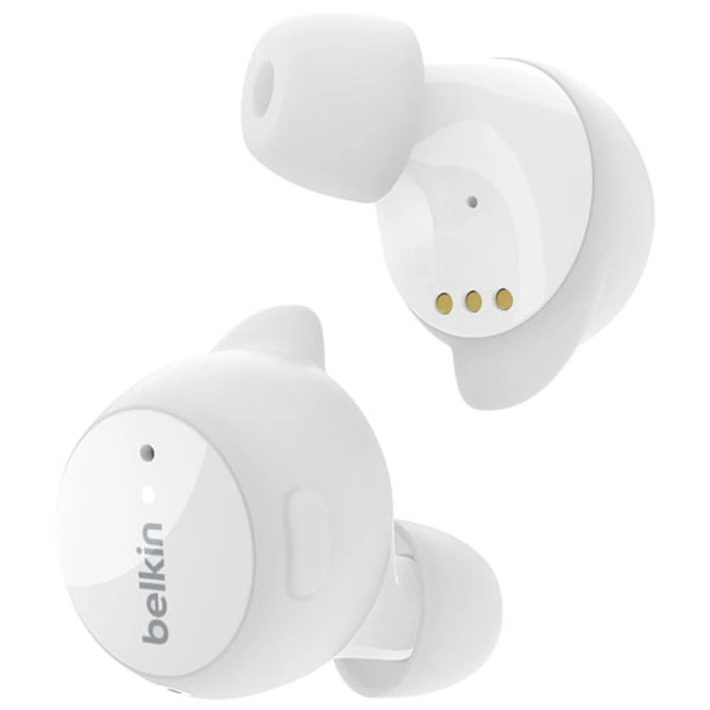 Écouteurs boutons 100 % sans fil à suppression du bruit SoundForm Immerse de Belkin - Blanc