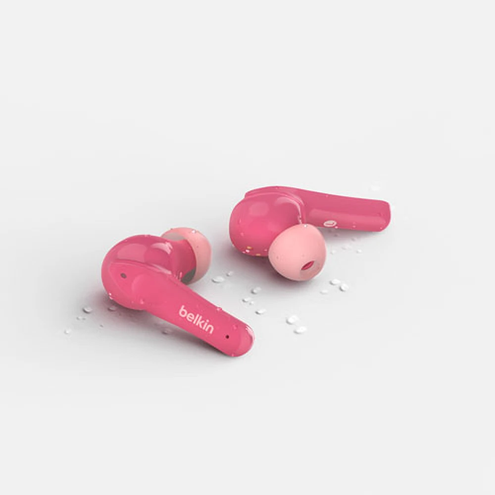 Belkin SoundForm Nano In-Ear Sound Isolating Truly Wireless Kids Headphones - Pink