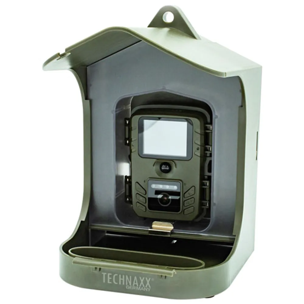 Technaxx TX-165 Wireless Outdoor 1080p Full HD Birdcam Camera with Food Dispenser - Green