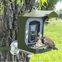 Technaxx TX-165 Wireless Outdoor 1080p Full HD Birdcam Camera with Food Dispenser - Green