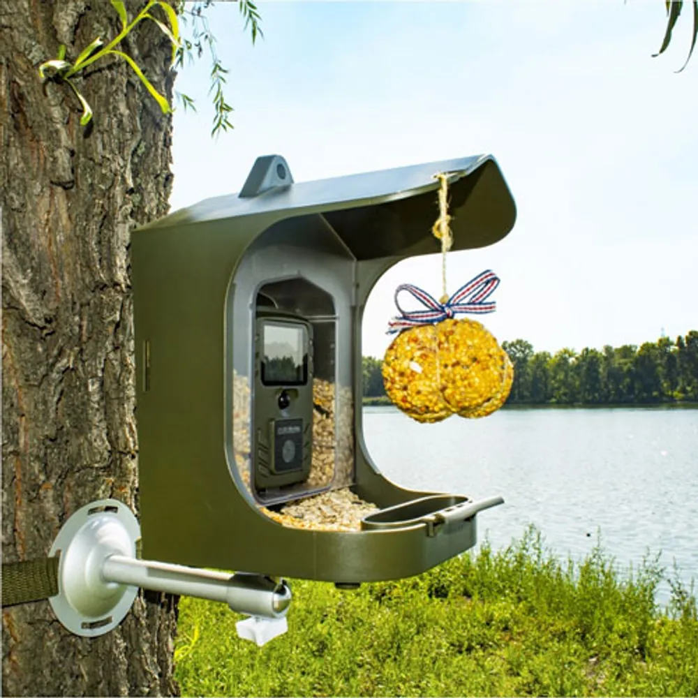 Technaxx TX-165 Wireless Outdoor 1080p Full HD Birdcam Camera with Food Dispenser - Green