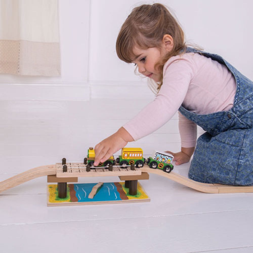 Bigjigs Toys Safari Rope Train Bridge