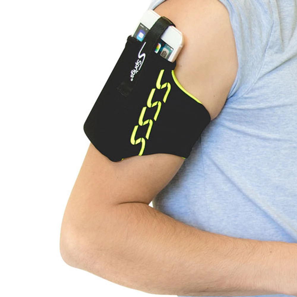 Sprigs Phone Arm Band - Medium - Black HiViz